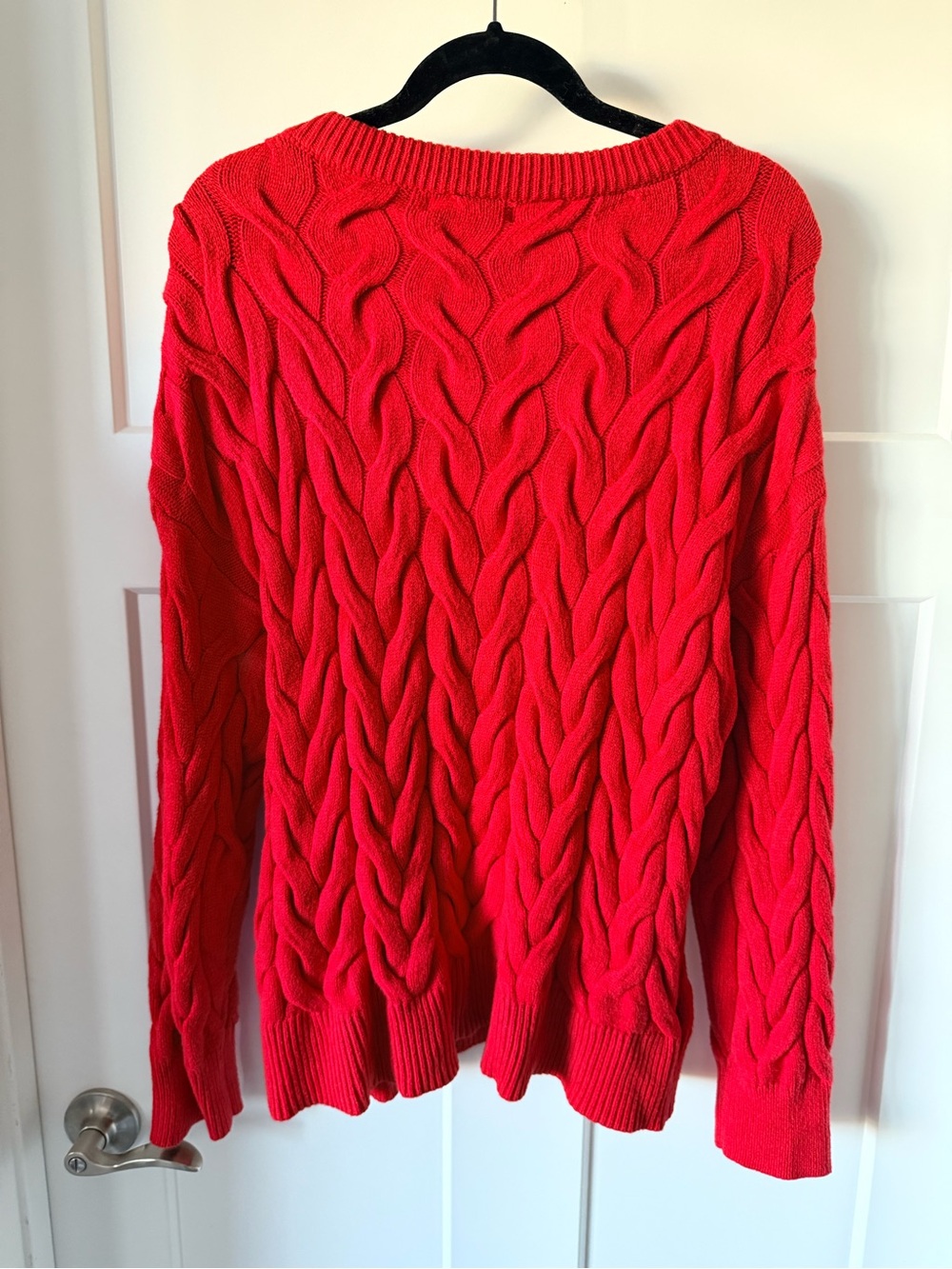 Philosophy Red Cable-Knit Crewneck Sweater Size XL - Picture 5 of 5